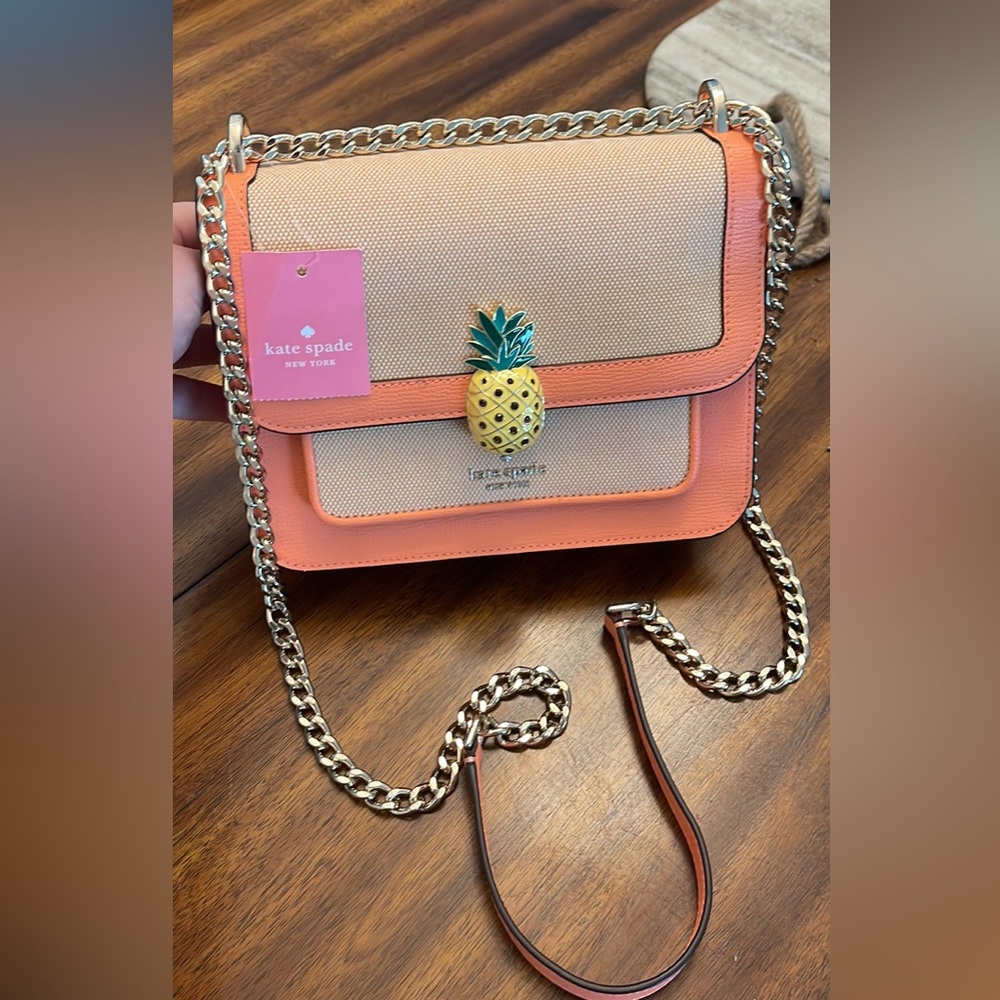 Kate Spade purse remi pineapple flap chain crossbody